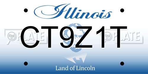 CT9Z1T Illinois License Plate
