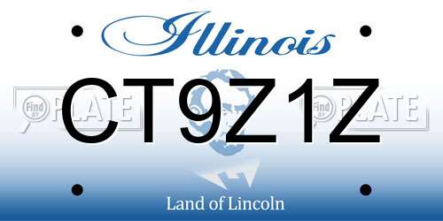 CT9Z1Z Illinois License Plate