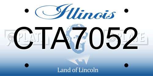 CTA7052 Illinois License Plate