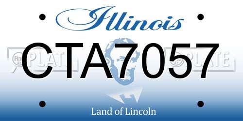 CTA7057 Illinois License Plate