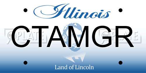 CTAMGR Illinois License Plate