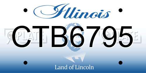 CTB6795 Illinois License Plate
