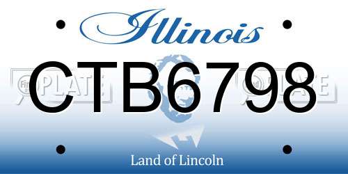CTB6798 Illinois License Plate