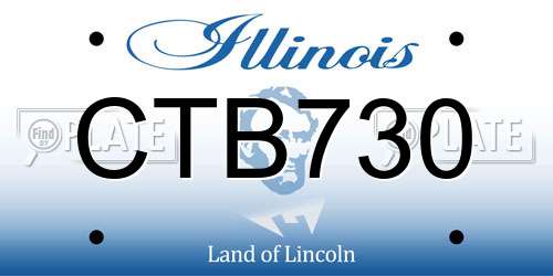 CTB730 Illinois License Plate