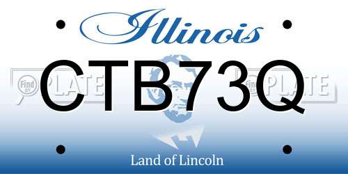 CTB73Q Illinois License Plate