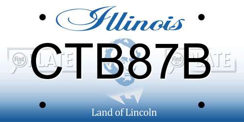 CTB87B Illinois License Plate