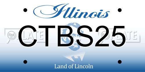 CTBS25 Illinois License Plate