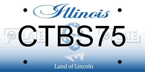 CTBS75 Illinois License Plate