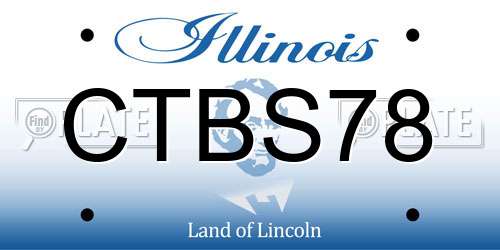 CTBS78 Illinois License Plate