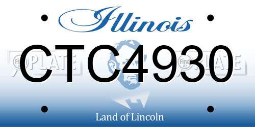 CTC4930 Illinois License Plate