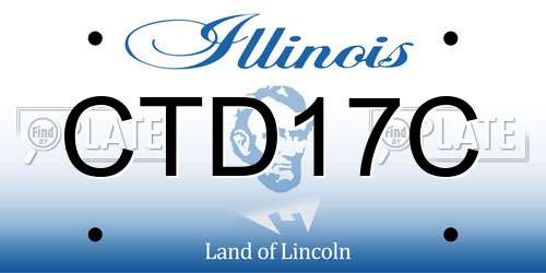 CTD17C Illinois License Plate