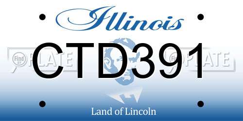 CTD391 Illinois License Plate