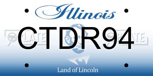 CTDR94 Illinois License Plate