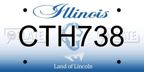 CTH738 Illinois License Plate