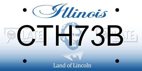 CTH73B Illinois License Plate