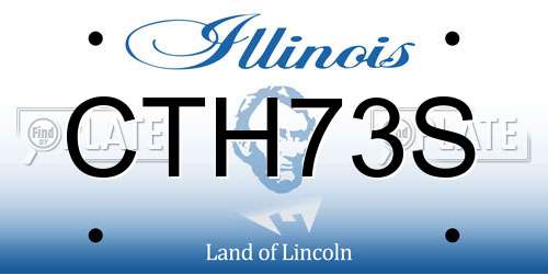 CTH73S Illinois License Plate