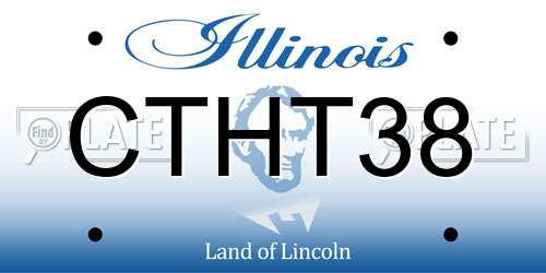 CTHT38 Illinois License Plate