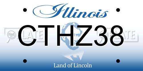 CTHZ38 Illinois License Plate