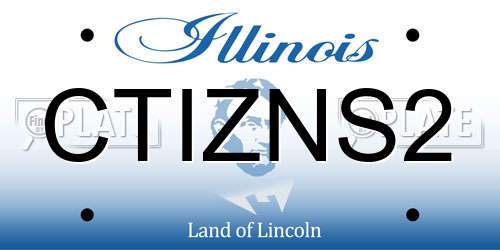 CTIZNS2 Illinois License Plate