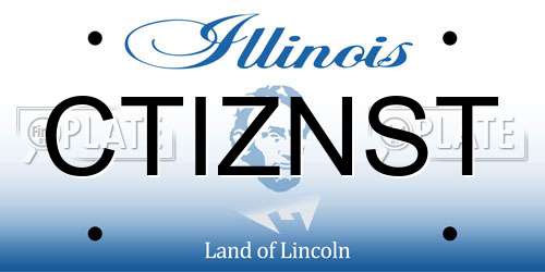 CTIZNST Illinois License Plate