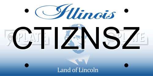 CTIZNSZ Illinois License Plate