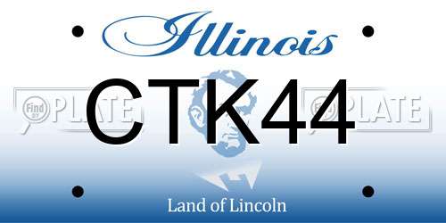 CTK44 Illinois License Plate