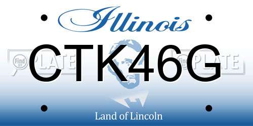 CTK46G Illinois License Plate