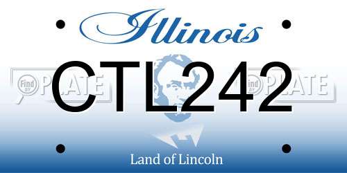 CTL242 Illinois License Plate