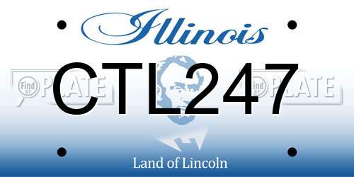 CTL247 Illinois License Plate