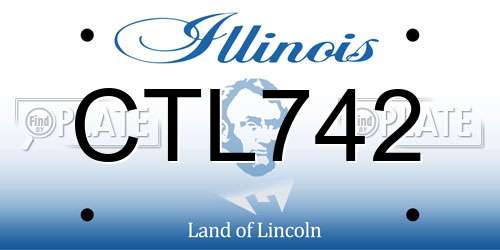 CTL742 Illinois License Plate