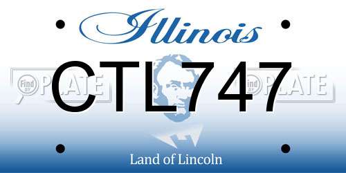CTL747 Illinois License Plate