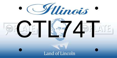 CTL74T Illinois License Plate