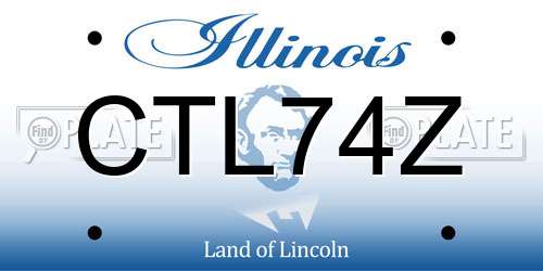 CTL74Z Illinois License Plate