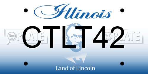 CTLT42 Illinois License Plate
