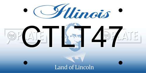 CTLT47 Illinois License Plate