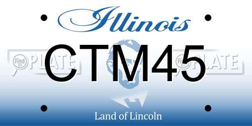 CTM45 Illinois License Plate
