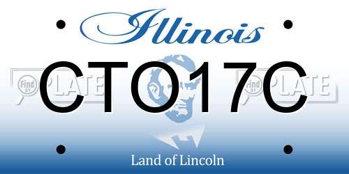 CTO17C Illinois License Plate