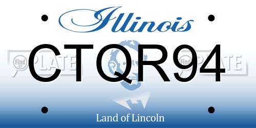 CTQR94 Illinois License Plate