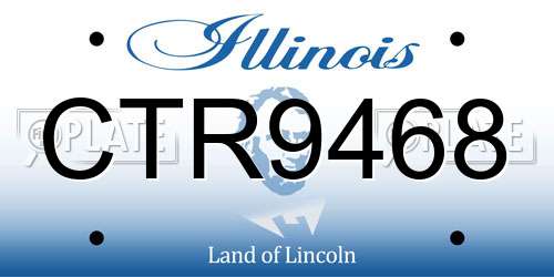 CTR9468 Illinois License Plate
