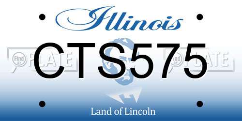 CTS575 Illinois License Plate