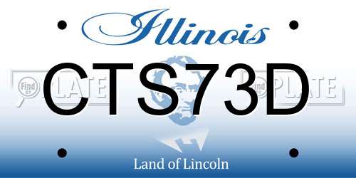 CTS73D Illinois License Plate