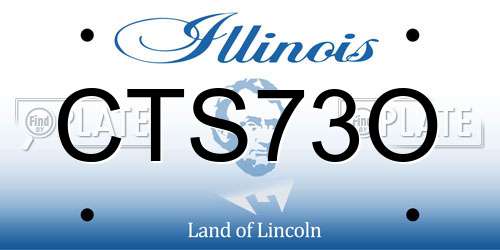 CTS73O Illinois License Plate