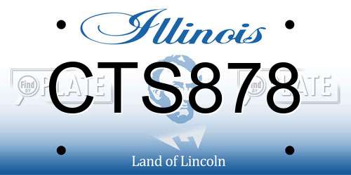 CTS878 Illinois License Plate