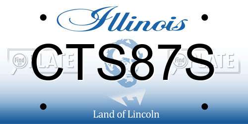 CTS87S Illinois License Plate