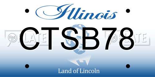 CTSB78 Illinois License Plate