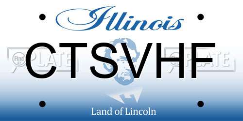 CTSVHF Illinois License Plate