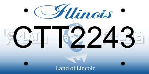 CTT2243 Illinois License Plate
