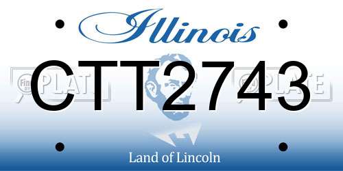 CTT2743 Illinois License Plate