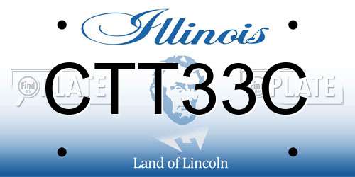 CTT33C Illinois License Plate