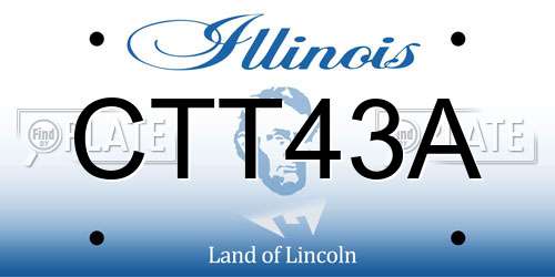 CTT43A Illinois License Plate